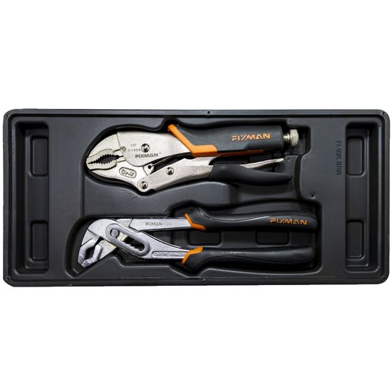 FIXMAN Tray 2 Piece Plier Set Groove Joint Pliers 10" And Lock Grip Pl
